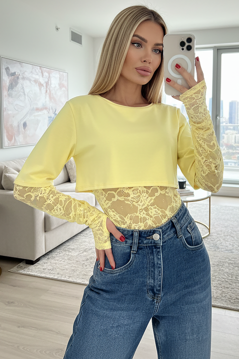 Bodi - bluza CHRAVELDA YELLOW, Boja: žuta, IVET.RS - Nova Kolekcija