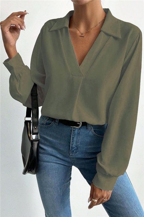 Ženska bluza MIOHEZA KHAKI, Boja: kaki, IVET.RS - Nova Kolekcija