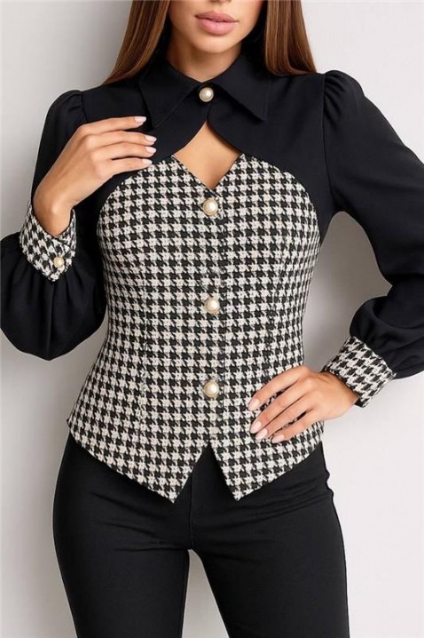 Ženska košulja XERIOHA BLACK, Boja: crna, IVET.RS - Nova Kolekcija