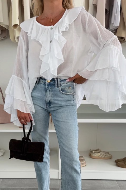 Ženska košulja VOLELANDA WHITE, Boja: bela, IVET.RS - Nova Kolekcija