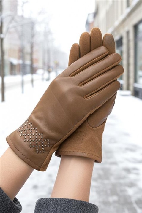 Ženske rukavice VAKALZA BROWN, Boja: braon, IVET.RS - Nova Kolekcija