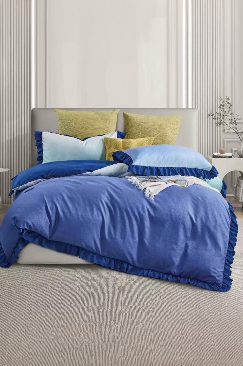 Komplet posteljine SIOGERY BLUE 200x220 cm pamuk - 3 dela, Boja: plava, IVET.RS - Nova Kolekcija