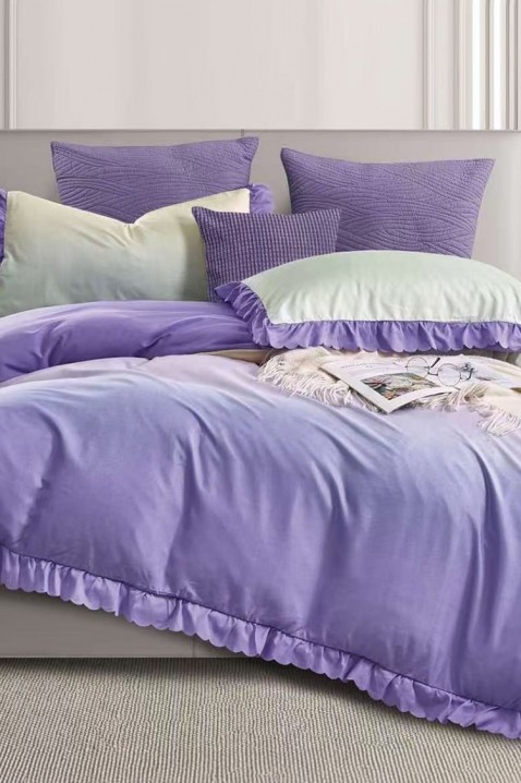 Komplet posteljine MIOGERY LILA 160x220 cm pamuk - 3 dela, Boja: ljubičasta, IVET.RS - Nova Kolekcija