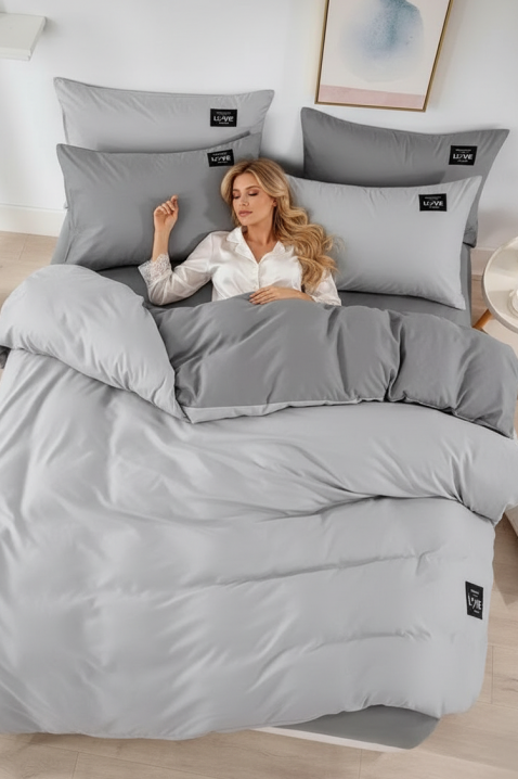 Komplet posteljine RONELMSY GREY 200x220 cm pamuk - 4 dela, Boja: siva, IVET.RS - Nova Kolekcija