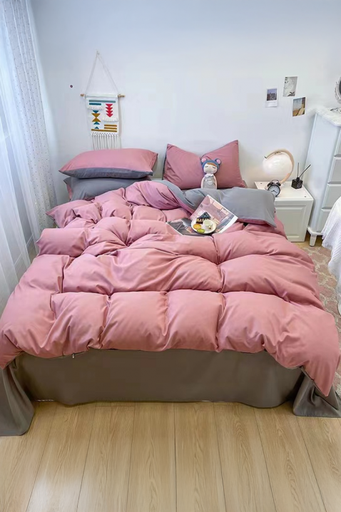 Komplet posteljine RONELMSY PINK 200x220 cm pamuk - 4 dela, Boja: roze, IVET.RS - Nova Kolekcija