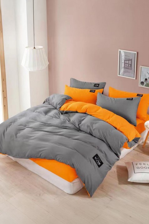 Komplet posteljine TRENILMY ORANGE 160x220 cm pamuk - 3 dela, Boja: narandžasta, IVET.RS - Nova Kolekcija