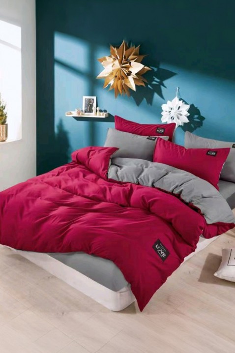 Komplet posteljine TRENILMY RED 160x220 cm pamuk - 3 dela, Boja: crvena, IVET.RS - Nova Kolekcija