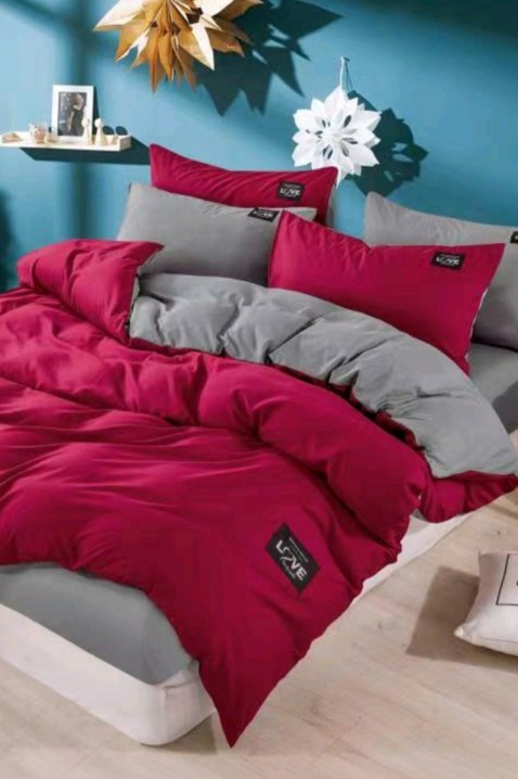 Komplet posteljine TRENILMY RED 160x220 cm pamuk - 3 dela, Boja: crvena, IVET.RS - Nova Kolekcija