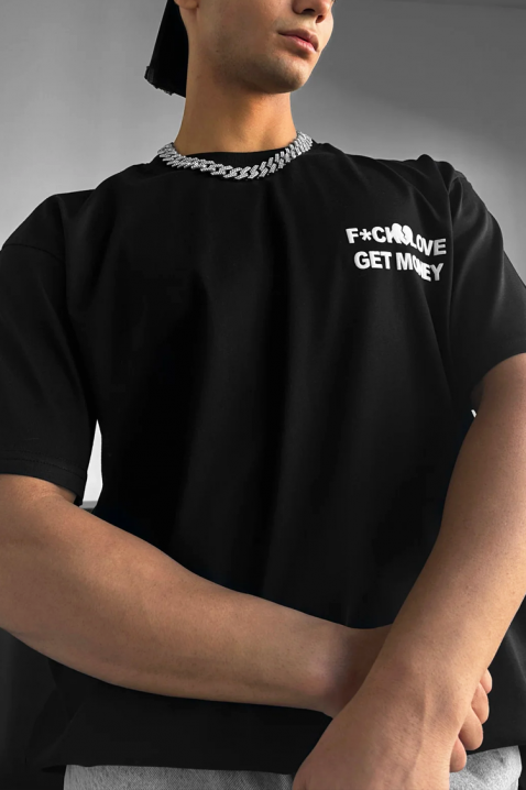 Muška majica FRONZO BLACK, Boja: crna, IVET.RS - Nova Kolekcija