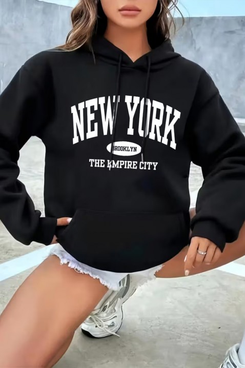 Dukserica PROZILIYA, Boja: crna, IVET.RS - Nova Kolekcija