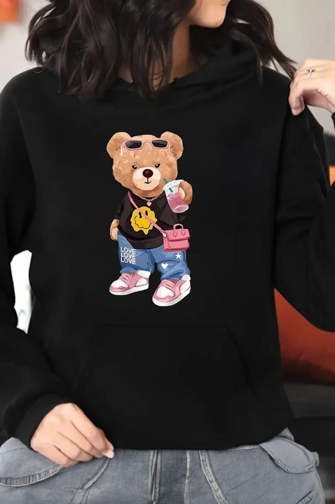 Dukserica MECHOLDA, Boja: crna, IVET.RS - Nova Kolekcija