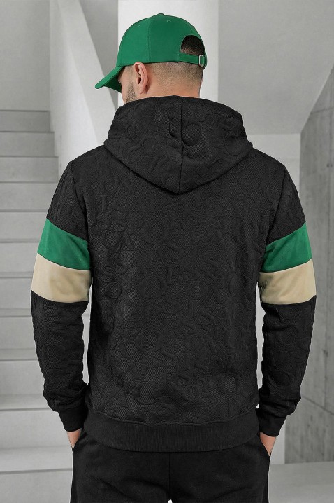 Muška dukserica ELZONO, Boja: crna, IVET.RS - Nova Kolekcija