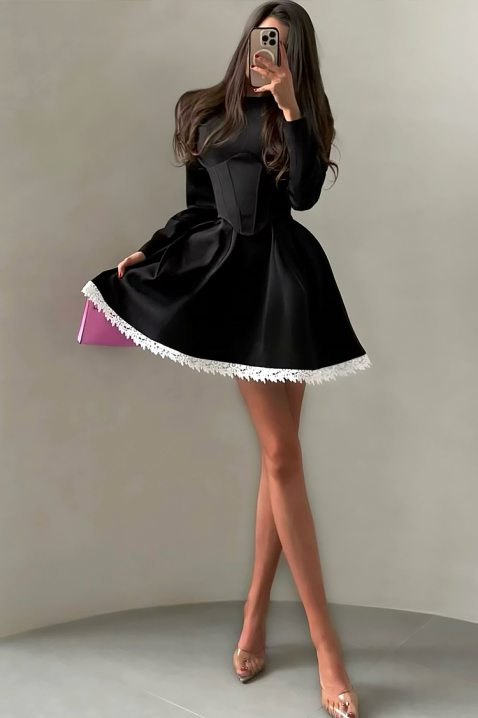 Haljina TRIOBELA, Boja: crna, IVET.RS - Nova Kolekcija