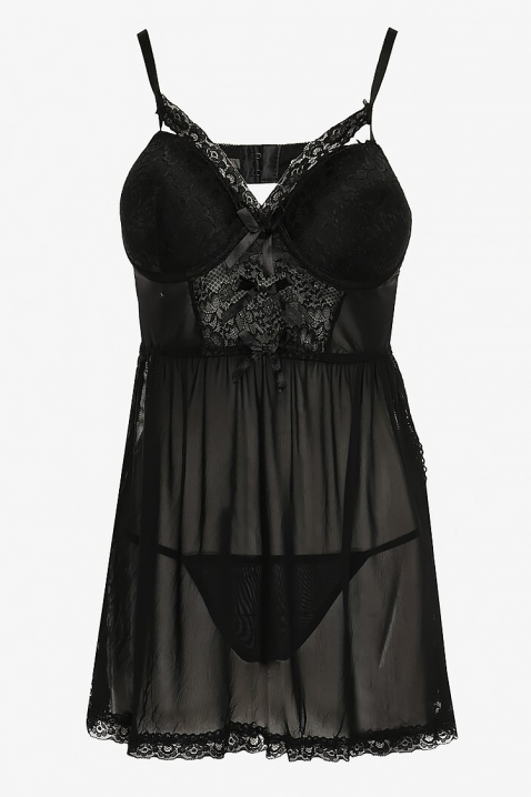 Spavaćica VELORINZA, Boja: crna, IVET.RS - Nova Kolekcija