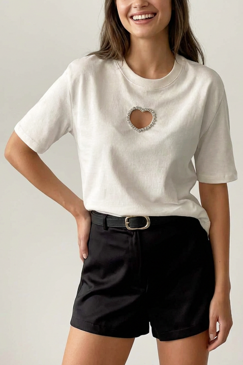 Majica ZOLVINA WHITE, Boja: bela, IVET.RS - Nova Kolekcija