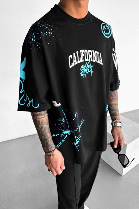 Muška majica LARGONZO BLACK, Boja: crna, IVET.RS - Nova Kolekcija