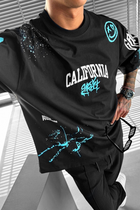 Muška majica LARGONZO BLACK, Boja: crna, IVET.RS - Nova Kolekcija