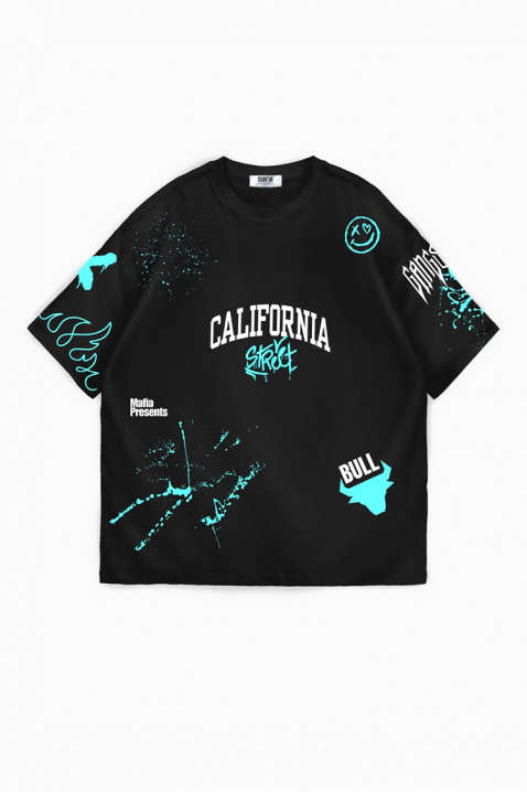 Muška majica LARGONZO BLACK, Boja: crna, IVET.RS - Nova Kolekcija