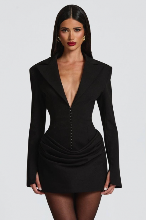 Haljina - blejzer REZOLVENDA BLACK, Boja: crna, IVET.RS - Nova Kolekcija