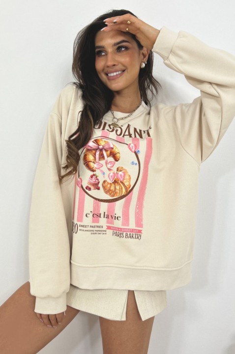 Ženska bluza ALEXENIA BEIGE, Boja: bež, IVET.RS - Nova Kolekcija