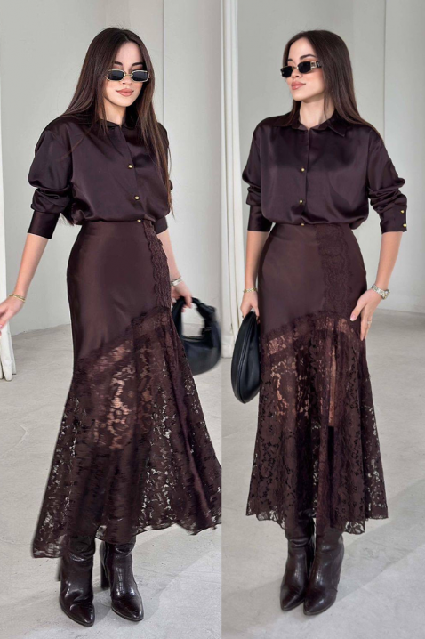 Suknja DANZOLA BROWN, Boja: braon, IVET.RS - Nova Kolekcija