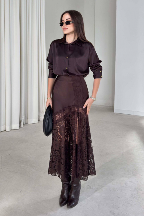 Suknja DANZOLA BROWN, Boja: braon, IVET.RS - Nova Kolekcija