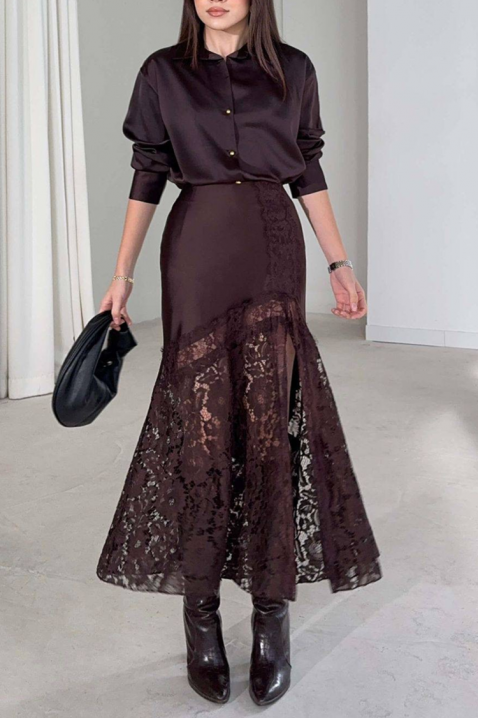 Suknja DANZOLA BROWN, Boja: braon, IVET.RS - Nova Kolekcija