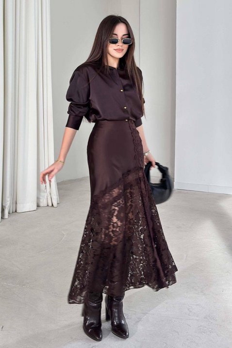 Suknja DANZOLA BROWN, Boja: braon, IVET.RS - Nova Kolekcija