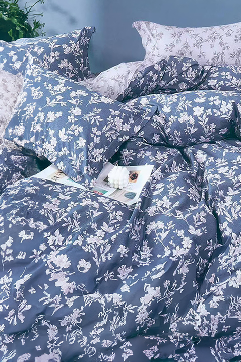 Komplet posteljine ZERDOLFA 160x200 cm pamuk - 4 dela, Boja: plava, IVET.RS - Nova Kolekcija