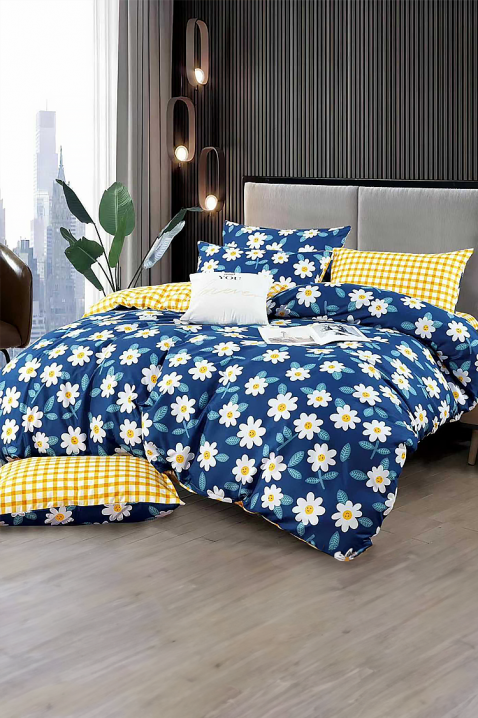 Komplet posteljine KROVEFA 160x200 cm pamuk - 4 dela, Boja: plava, IVET.RS - Nova Kolekcija