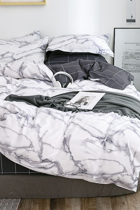 Komplet posteljine ANARELFA 160x200 cm pamuk - 4 dela, Boja: siva, IVET.RS - Nova Kolekcija