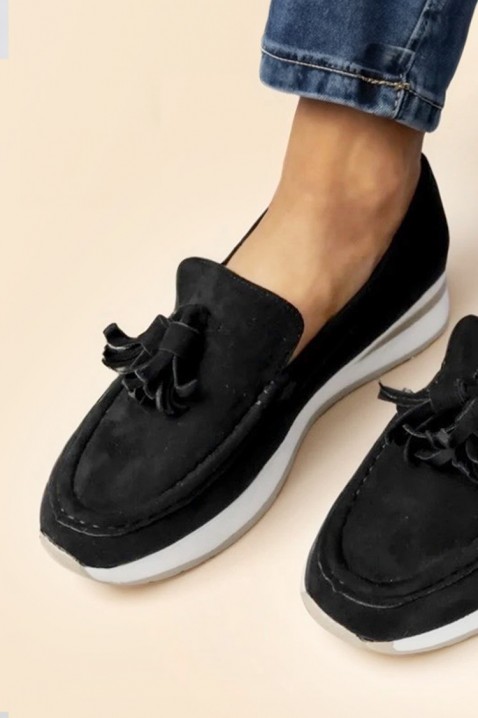 Ženske mokasine MIOGELMA BLACK, Boja: crna, IVET.RS - Nova Kolekcija