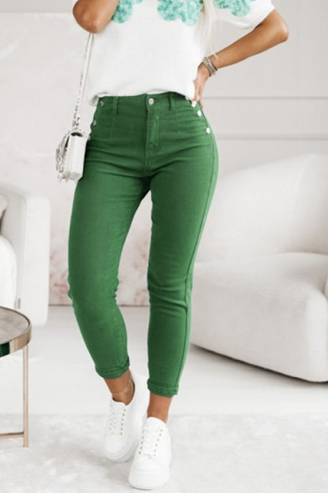 Farmerke MIOLEXA, Boja: zelena, IVET.RS - Nova Kolekcija