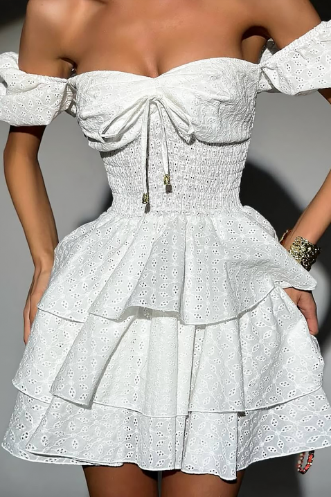 Haljina ALEKSINA WHITE, Boja: bela, IVET.RS - Nova Kolekcija