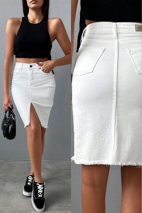 Suknja VELNINZA, Boja: bela, IVET.RS - Nova Kolekcija