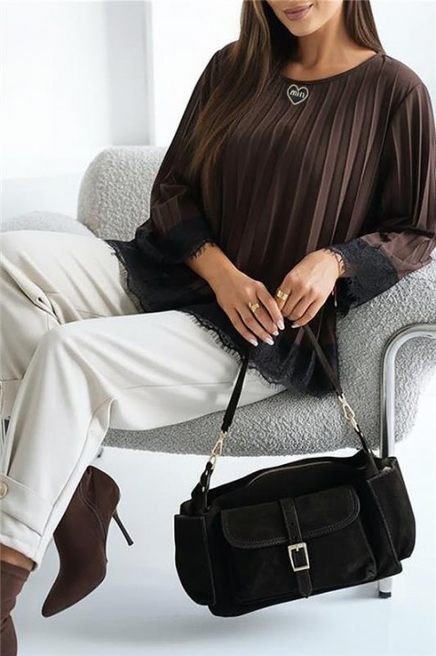 Ženska bluza VLANDENA BROWN, Boja: braon, IVET.RS - Nova Kolekcija