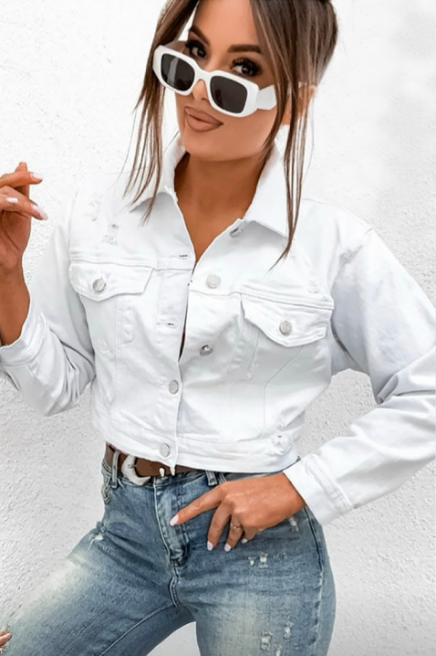 Teksas jakna PROMOLVA, Boja: bela, IVET.RS - Nova Kolekcija