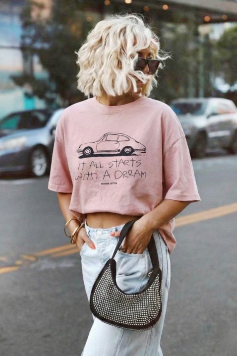 Majica ALEMINDA, Boja: roze, IVET.RS - Nova Kolekcija