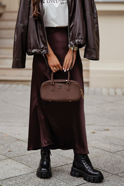 Suknja ADEMISA BROWN, Boja: braon, IVET.RS - Nova Kolekcija