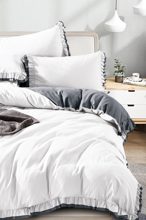 Komplet posteljine MELIOPA 200x220 cm pamuk - 3 dela, Boja: bela, IVET.RS - Nova Kolekcija