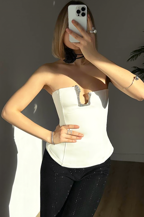 Top TRONZELA WHITE, Boja: bela, IVET.RS - Nova Kolekcija