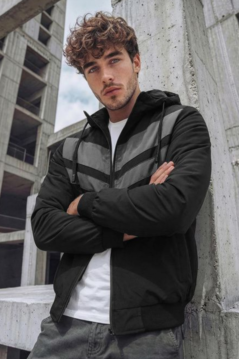 Muška jakna ELISIO BLACK, Boja: crna, IVET.RS - Nova Kolekcija