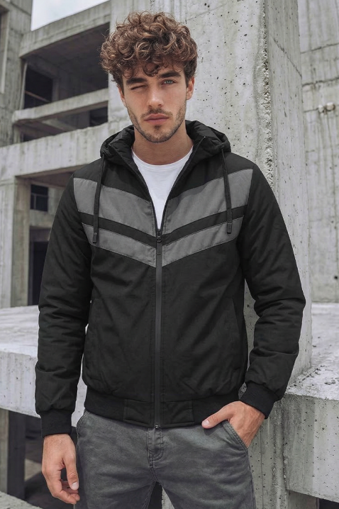 Muška jakna ELISIO BLACK, Boja: crna, IVET.RS - Nova Kolekcija