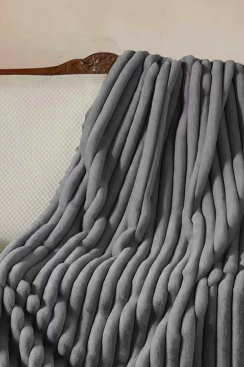 Ćebe GRIELMA GRAFIT 160x200 cm, Boja: grafitna, IVET.RS - Nova Kolekcija