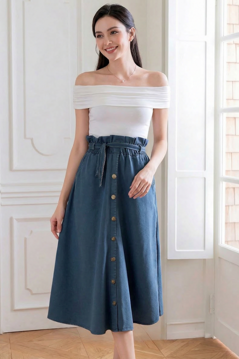 Suknja ALEKSINTA, Boja: plava, IVET.RS - Nova Kolekcija