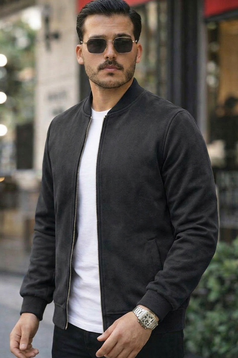 Muška jakna VALERIO BLACK, Boja: crna, IVET.RS - Nova Kolekcija