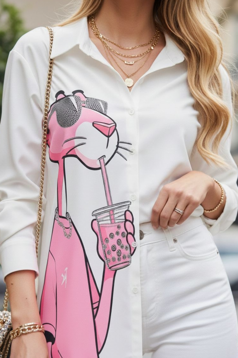 Ženska košulja PAMILONDA, Boja: bela, IVET.RS - Nova Kolekcija