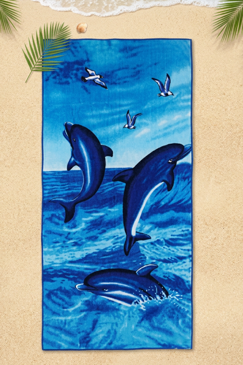 Peškir za plažu DELRONZA, Boja: plava, IVET.RS - Nova Kolekcija