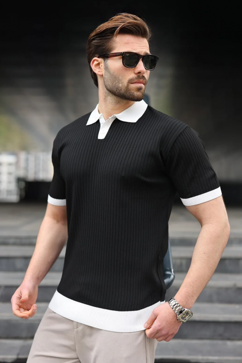 Muška majica RONELMO BLACK, Boja: crna, IVET.RS - Nova Kolekcija