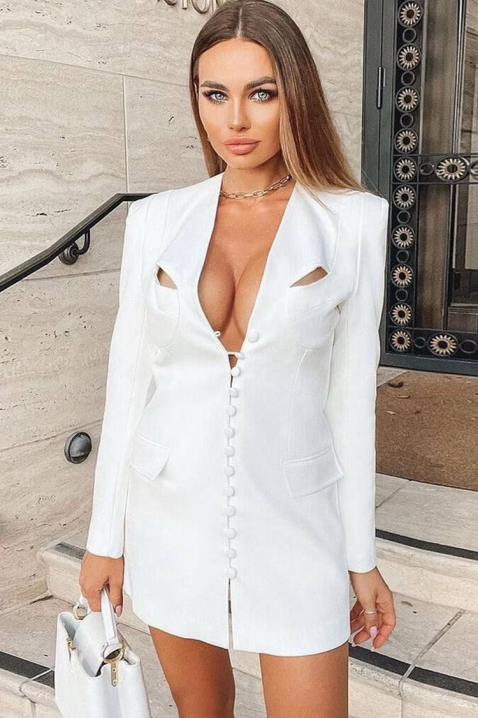 Haljina - blejzer VLAMINDA WHITE, Boja: bela, IVET.RS - Nova Kolekcija